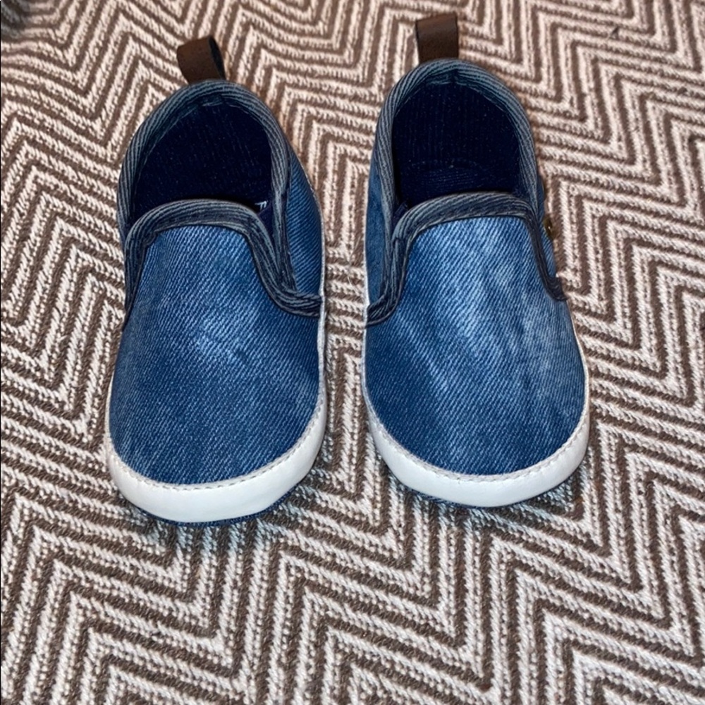 Blue jean crib shoes